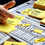 **

A person meticulously creating a "debt map" with sticky notes and financial documents spread across a table, symbolizing organization and awareness of their financial situation. Focus on the details – interest rates, due dates, and amounts owed clearly visible on the notes.

**